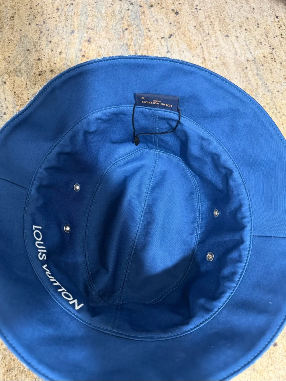 Louis Vuitton Denim Monogram Bucket Hat in Washed Blue - Picture 3 of 5